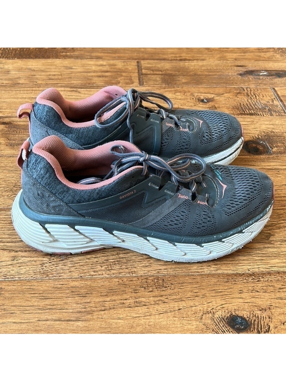 Hoka One One Gaviota 2 Road Running Shoes Gray & Pink Womens Size 10.5